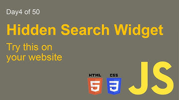 Hidden Search Widget, HTML, CSS and JavaScript. Day 4 of 50 Project