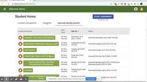 Student Account Overview - Edcite