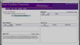 ECU University Writing Portfolio: Setting Up Your UWPort