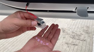 How to Install Tesla LED Projection Lights | Easy Puddle Light Upgrade for Model 3 & Y! screenshot 5