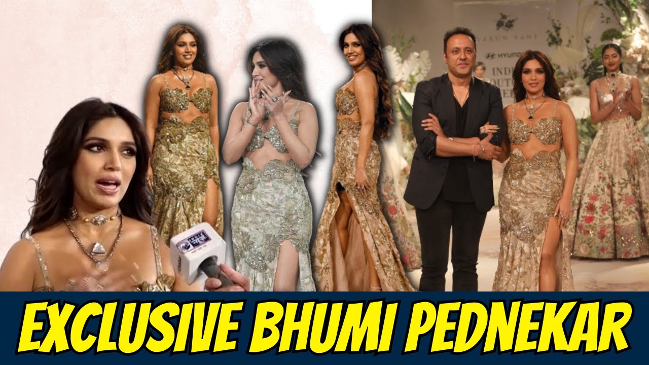 India Couture Week 2023: Bhumi Pednekar Glistens In Gold As Varun Bahl's Showstopper