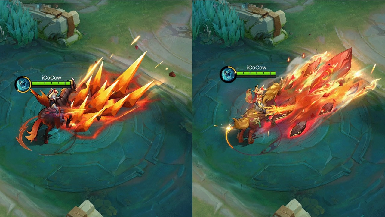 Leomord  Inferno Soul SKIn VS  Auspicious Blaze SKIN | COMPARISON - Mobile Legends