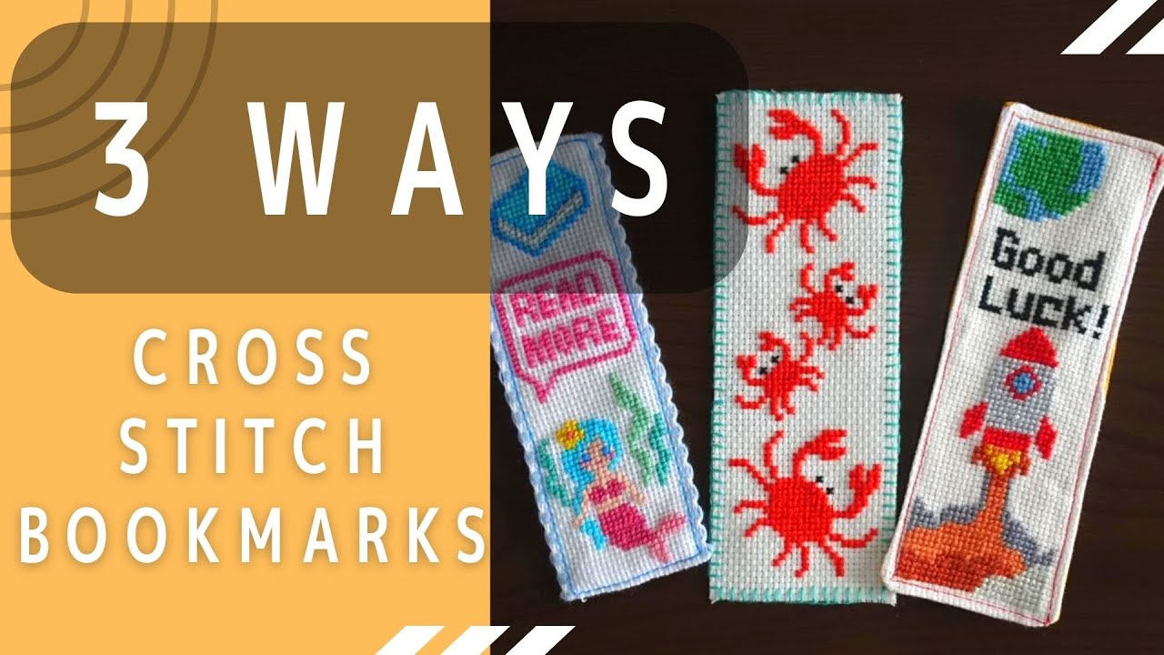 Easy DIY Cross Stitch Bookmark Ideas | Finishing Tutorial | How to Make a Fabric Bookmark
