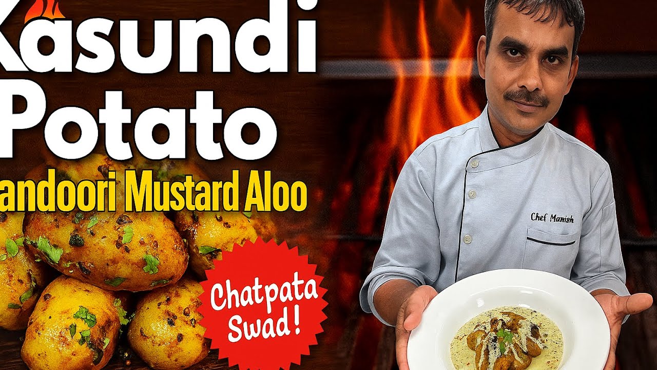 🧑‍🍳 काँटी स्टाइल आलू | Roasted Kasundi Potatoes | Maneesh Chef Special ,🕒 तैयारी का समय: 5 मिनट
