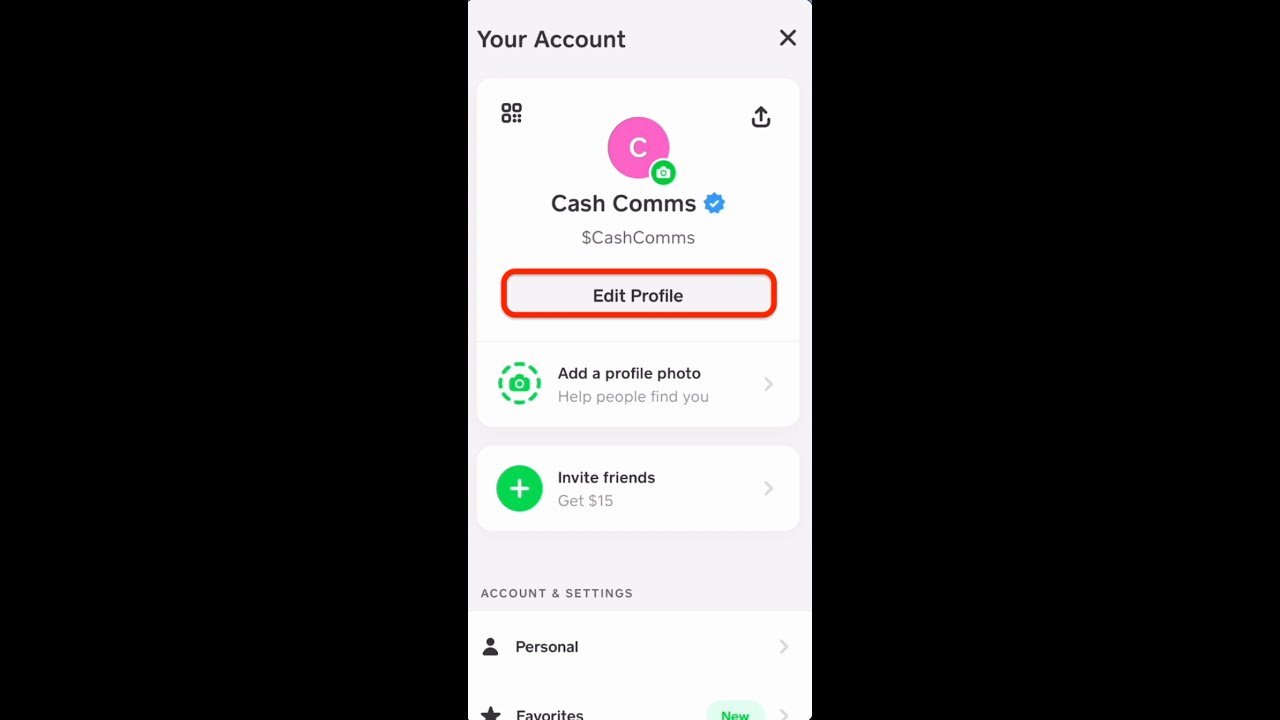 Как скрыть имя в приложении Cash