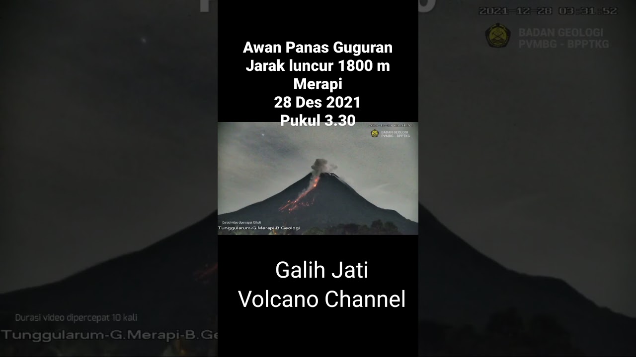Awan Panas Merapi 1800 meter 