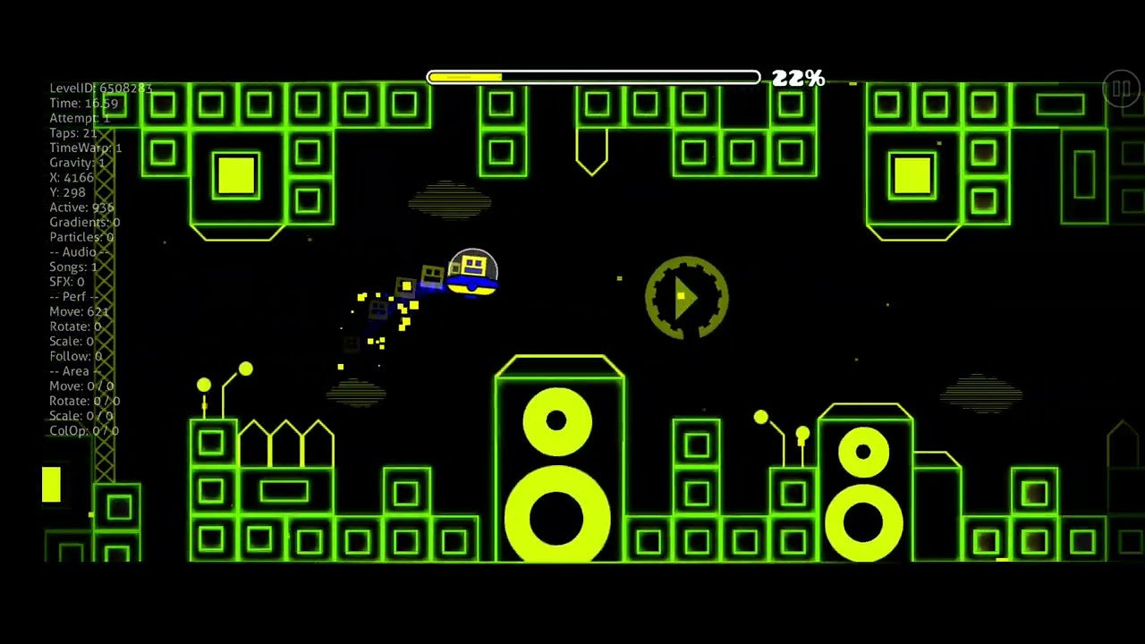 Playing Geometry Dash Part 1 - YouTube