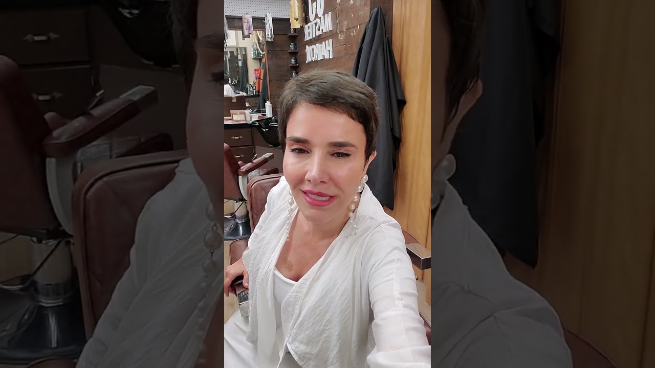 Bald lady again. Head shave challenge, July 6th, 2024