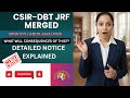 CSIR–DBT Merged Exam 🔥 | Complete Notice Analysis + NEW Syllabus Explained | Impact on Aspirants