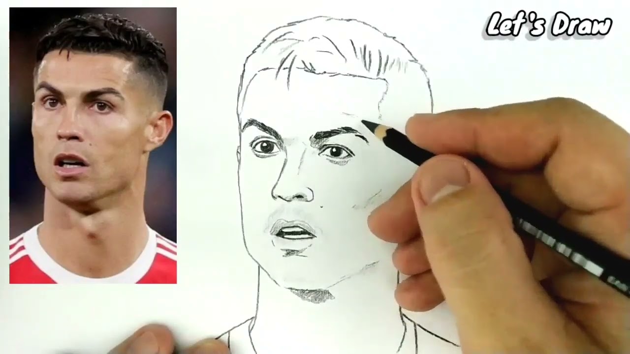 ASMR DRAWING Cristiano Ronaldo / CR7 from manchester united ...