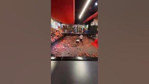 A TIMELAPSE VIDEO OF FOAM PIT CLEANING #SHORTS #satisfying