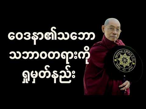 ဝေဒနာ၏သ​ဘောသဘာဝတရားကိုရှုမှတ်နည်း - ပါချုပ်ဆရာတော်