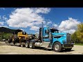 KENWORTH W900L w/ CUMMINS ISX 550 LOWBEDDING 2017 CAT 545D GRAPPLE SKIDDER -- 2017 ILA TRADE SHOW