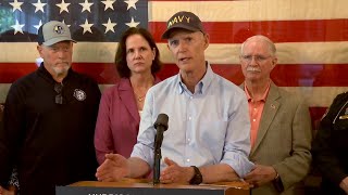 Sen. Rick Scott holds press conference on hurricane preparedness in St. Johns County