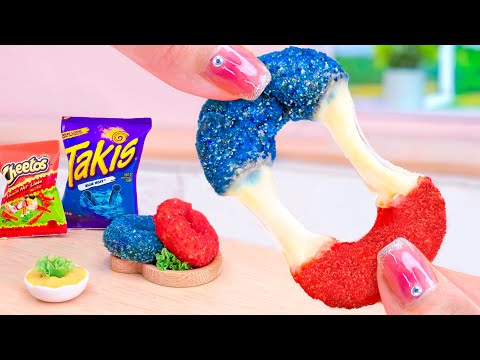 Takis Vs Cheetos Challenge Make Fried Donut Recipe Idea - 3000+ Best of Mini Yummy Compilation