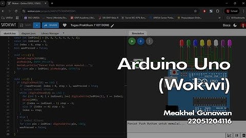 Arduino Uno (Wokwi) - Mata Kuliah Internet of Things - Meakhel Gunawan