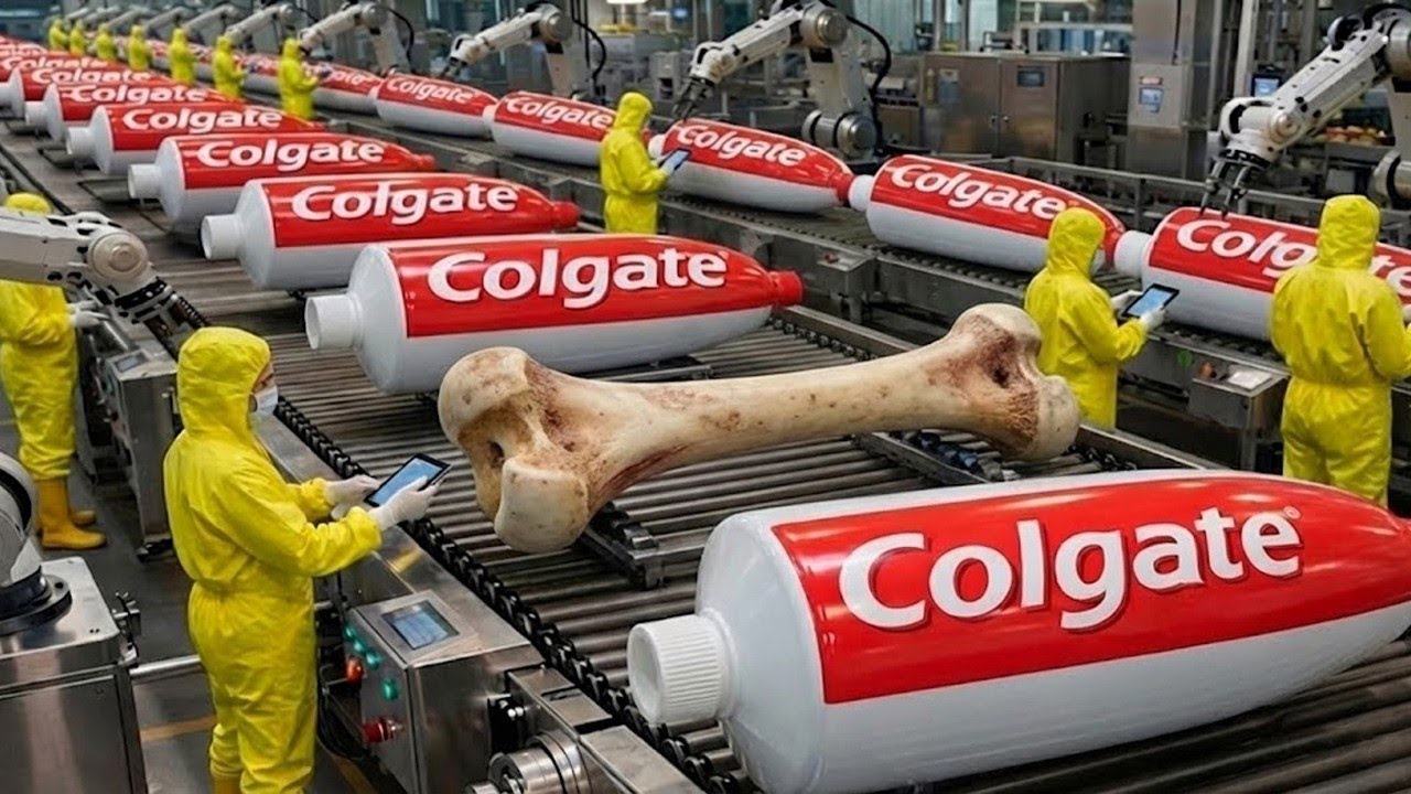 How Toothpaste Is Made from Animal Bones | Inside the Largest Toothpaste Factory (Full Process)