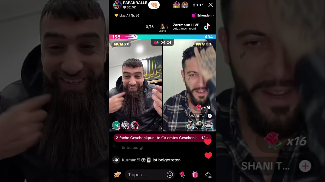 🚫 Papakralle VS Shani 🤯 #tiktok #live #papakralle #shani #match
