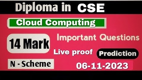 Cloud computing important questions prediction live proof | Diploma | polytechnic | semester #exams