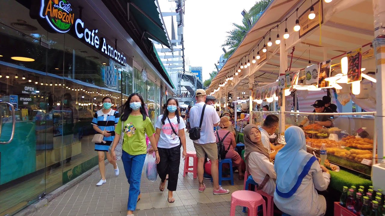 [4K] Thailand Walking Tour 🇹🇭 Bangkok Ratchadamri Rd Walk - Central ...