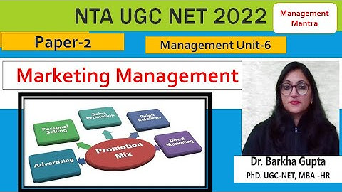 Promotion Mix, Marketing Management, Live class- 12.30pm, Management Mantra by Dr. Barkha Gupta