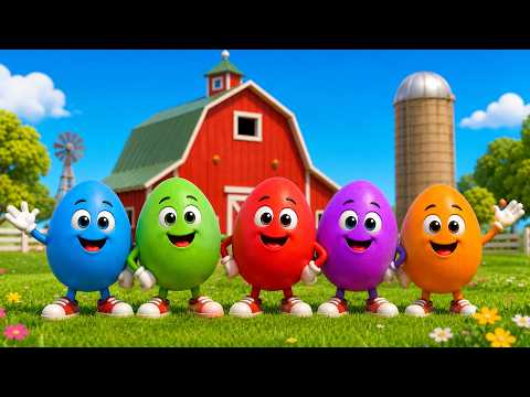 Egg Colors and Numbers Songs | Colorful Eggs Play In Park | Fun English Nursery Rhymes & Kids Song
