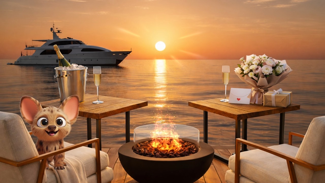 Soft Jazz by the Fireplace 🌸 Cozy Evening by the Ocean | Relax, Study & Work