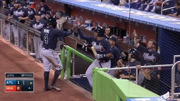 ATL@MIA: Markakis puts Braves up early with single