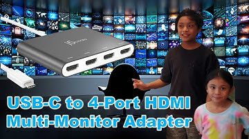 USB C to 4 Port HDMI Multi Monitor Adapter ║Josh&Sarah ║HalukayTV