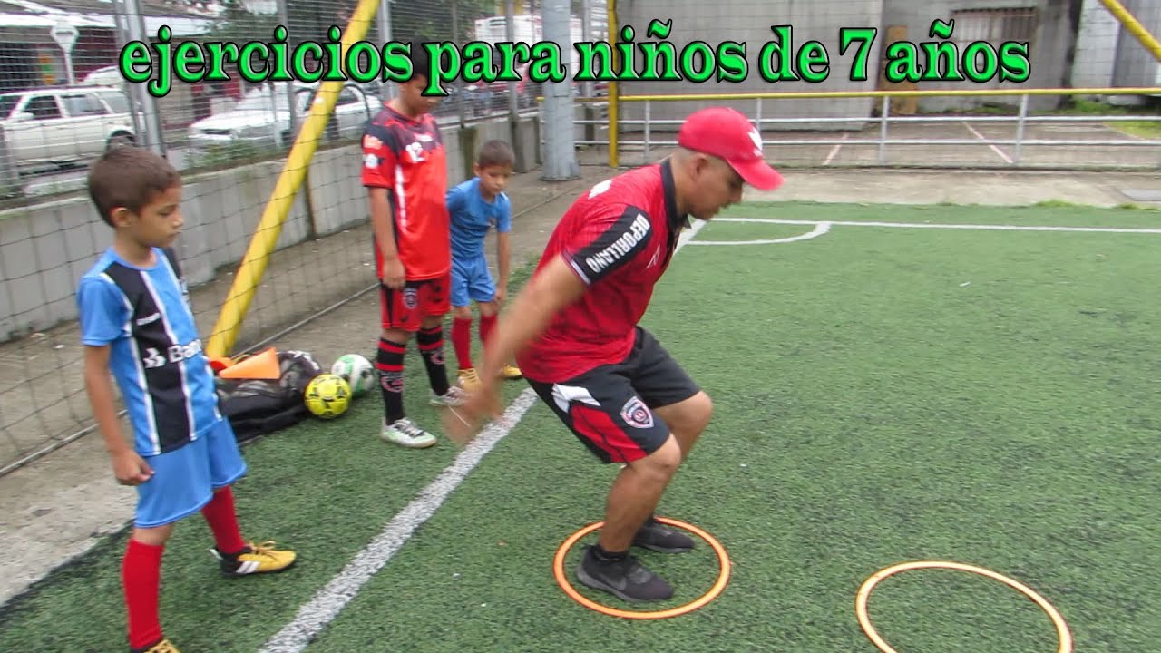 ejercicios para niños de 7 años en futbol