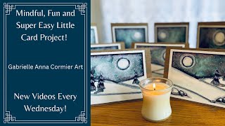 How to Paint Super Easy Little Abstract Winter Landscapes | A Mixed Media Project