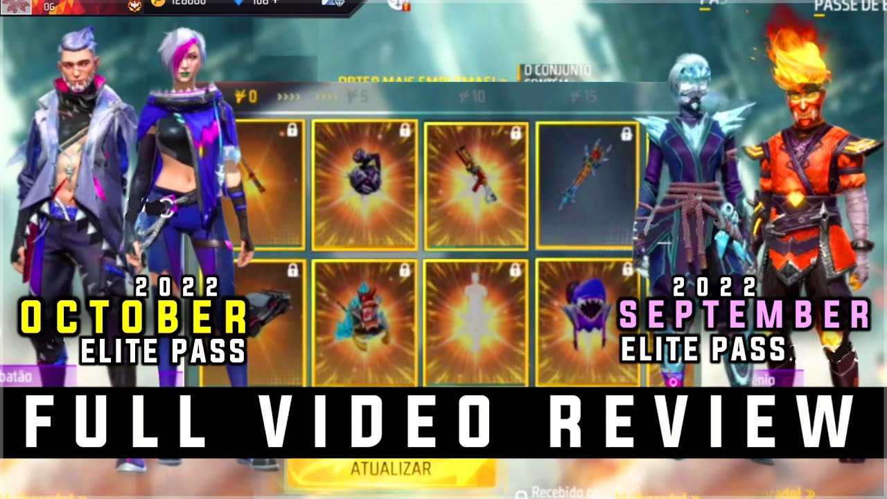 SEPTEMBER & OCTOBER ELITE PASS VIDEO REVIEW FREE FIRE MAX | SEASON 52 & SEASON 53 ELITE PASS REVIEW