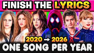 FINISH THE LYRICS 🎵 2 Biggest Hits from Every Year | 2000–2026 Music Quiz