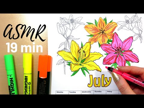 real-time-flower-coloring-with-markers-*oddly-satisfying*