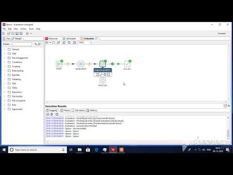 Using Evaluation in Pentaho Job level