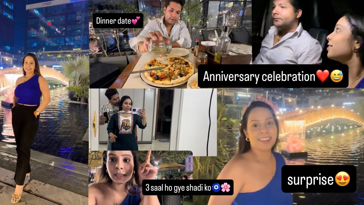 Anniversary celebration🧿❤️|| ￼हमारी शादी को हो गए 3 साल पूरे 🥰 Surprise Dinner Date💗|| Love Marriage