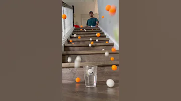 This Man Dropped 100 Ping Ping Balls Down The Stairs 