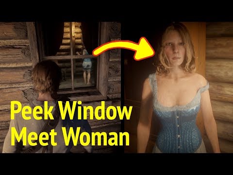 Peek Into Window and Meet Strawberry Lady in Red Dead Redemption 2 (RDR2)