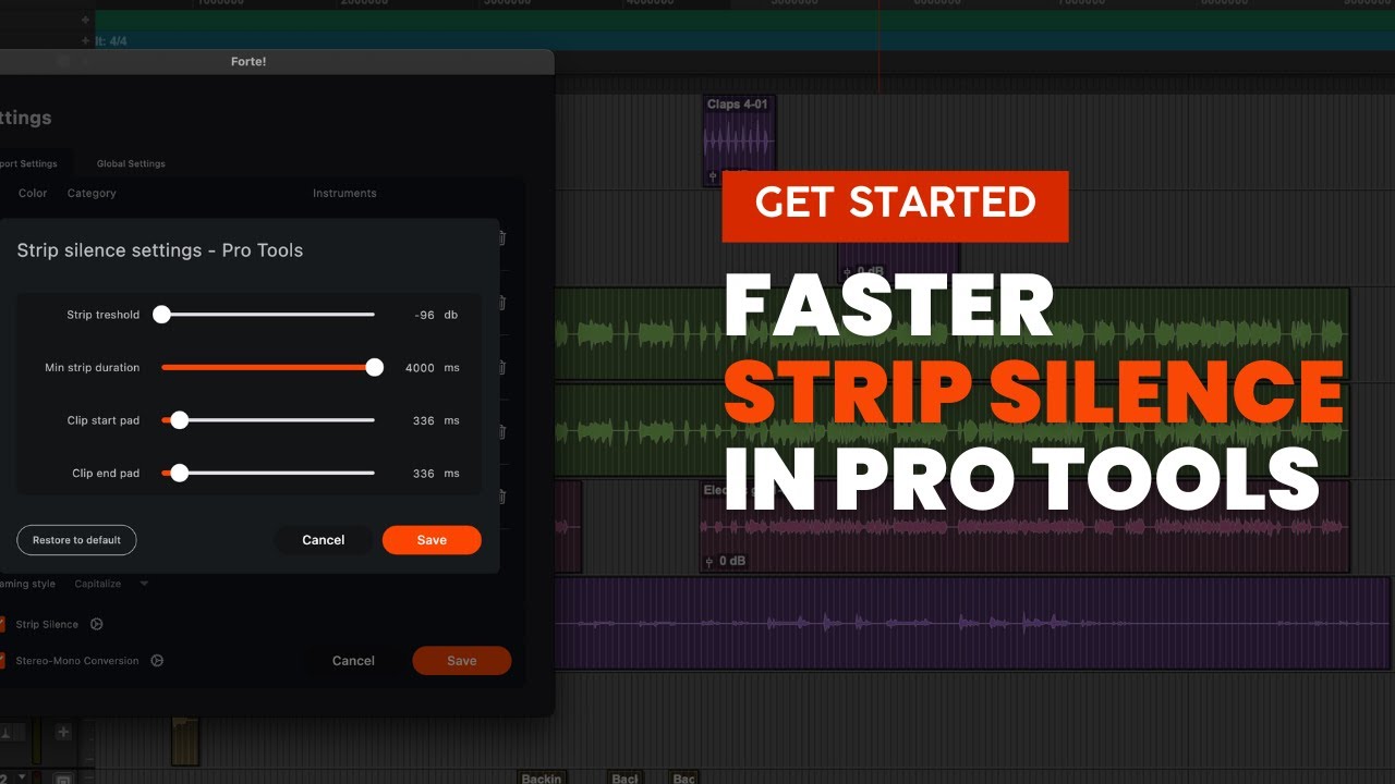 Faster strip silence in Pro Tools with Forte!