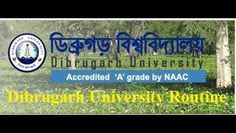 Dibrugarh University Exam Routine 2021