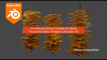 LIVENODING / Procedural Dorito Cheese On Stick Using Geometry Nodes