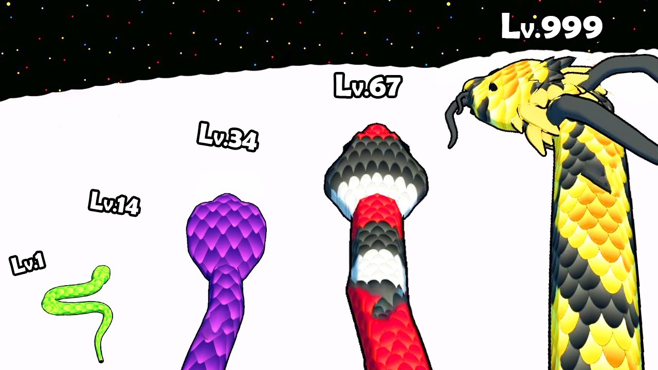 Level Up Snake Shooter Snake - Max Level Up Evolution a Snake into a King Cobra | All ...