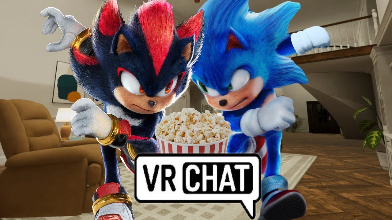 Movie Sonic & Movie Shadow has a duel in VRchat.