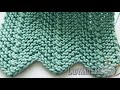 Узор спицами "зиг-заг" шеврон на платочной вязке/Chevron in Garter stitch pattern