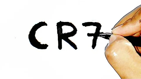 Amazing,how to turn words CR7 into Cristiano Ronaldo drawing | How to draw Ronaldo |