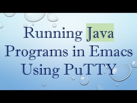 Running Java Programs in Emacs Using PuTTY