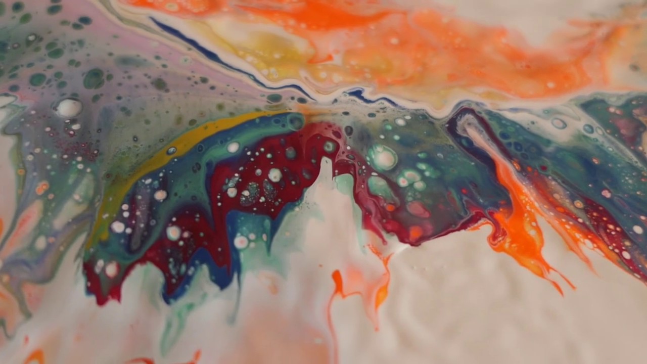 Colorful Acrylic Pour Blow Dryer Technique step by step Art process YouTube