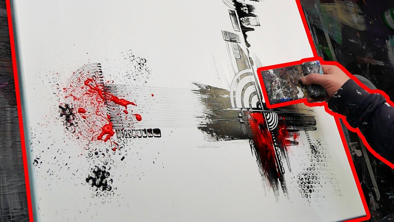 How to paint an abstract painting in ACRYLIC | Framecode