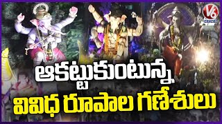 Ganesh Shobha Yatra 2024 : Different Types of Ganesh Idols Attracting | V6 News