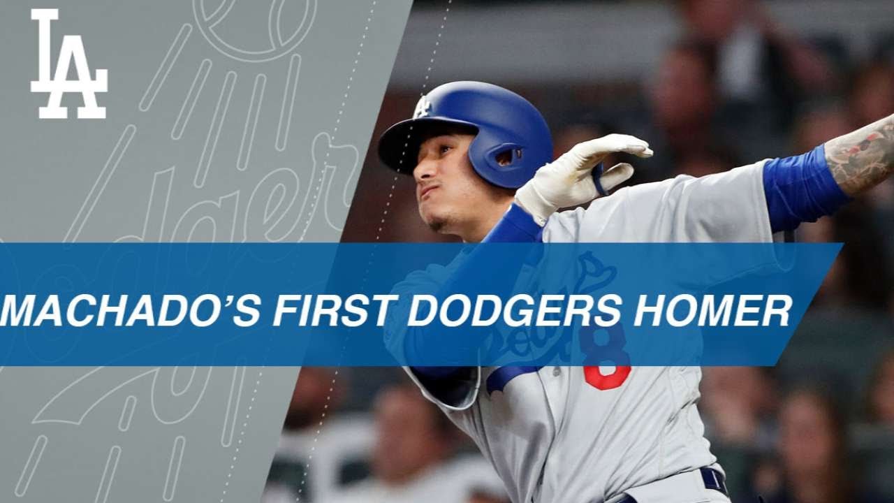 Manny Machado hits 1st HR with Dodgers - YouTube
